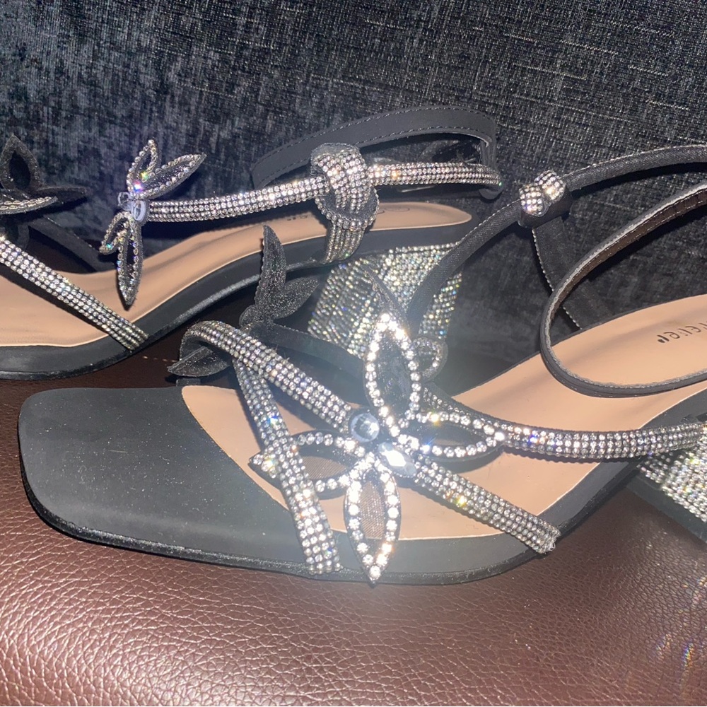Elegant Black and Silver Women's Heels